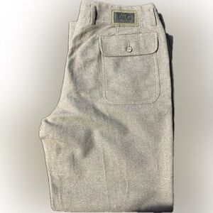 Vintage D&G Dolce & Gabbana Gray Herringbone Pants Made in Italy. Size 40